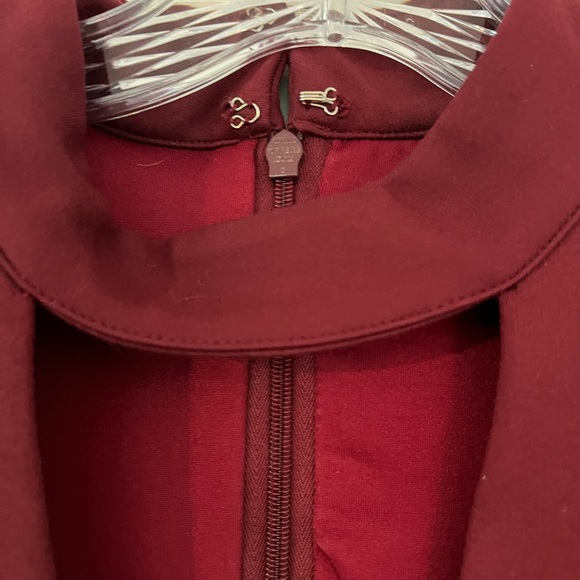 Adelyn Rae Burgundy Ponte Knit Sleeveless Career lined dress size Small - Picture 10 of 12